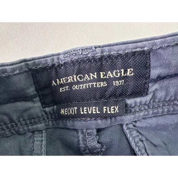 American Eagle Outfitters Men's Slim Fit Flex Chino Shorts Navy Size 28 - Picture 2 of 2